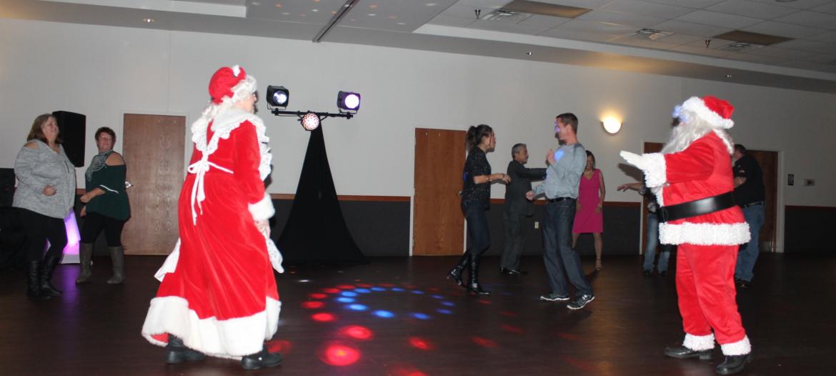 Santa Mrs Clause Christmas Dance Party